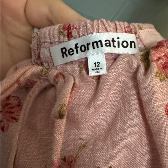 🌸REFORMATION BALIA🌸 Pink Floral Linen Dress size 12. Worn once, like new! - Picture 3 of 9